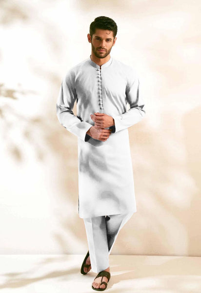 Mens unstitched soft cotton plain suit by RJ