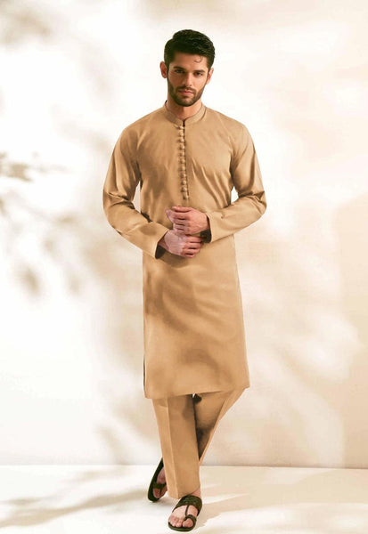Mens unstitched soft cotton plain suit by RJ