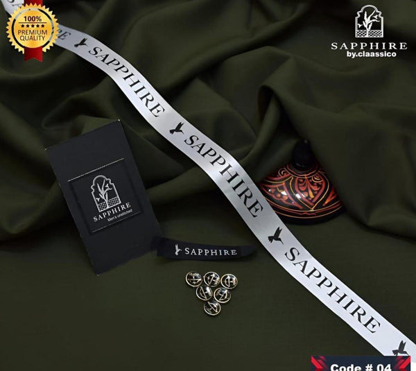 Dark Greenish Classic Men's Unstitched Suit By Sapphire r