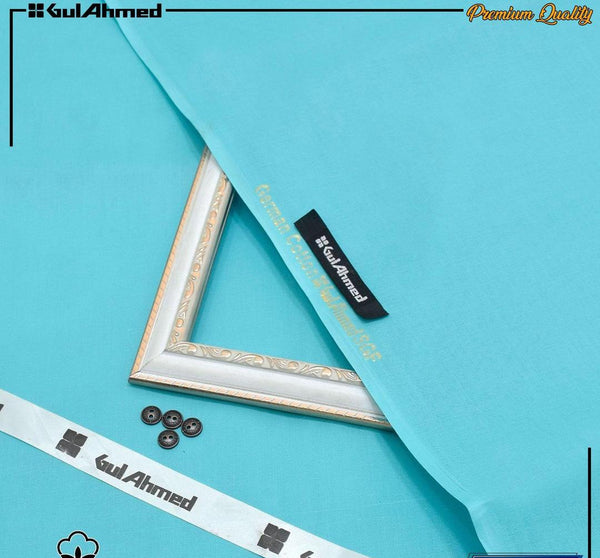 Sky Blue  Gul Ahmad Men’s Unstitched Cotton Fabric (R)