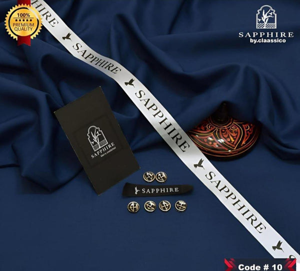 Soft Navy-Blue Men's Unstitched Fabric By Sapphire r