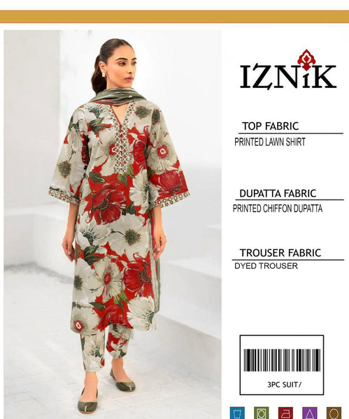 3 pcs womens unstitched printed suit