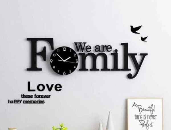 Wall Calligraphy & Clock - Celebrating Love & Togetherness