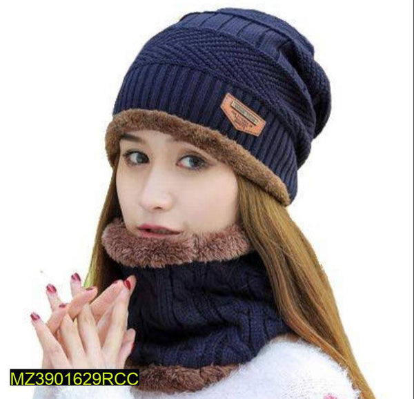 Wool Cap With Neck Warmer - RJ Kollection