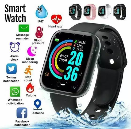 D20 Bluetooth Smart Watches Waterproof Sport Fitness Tracker - RJ Kollection